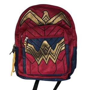 DC Comics Wonder Woman Backpack School Book Bag Dawn Of Justice Red Blue Gold